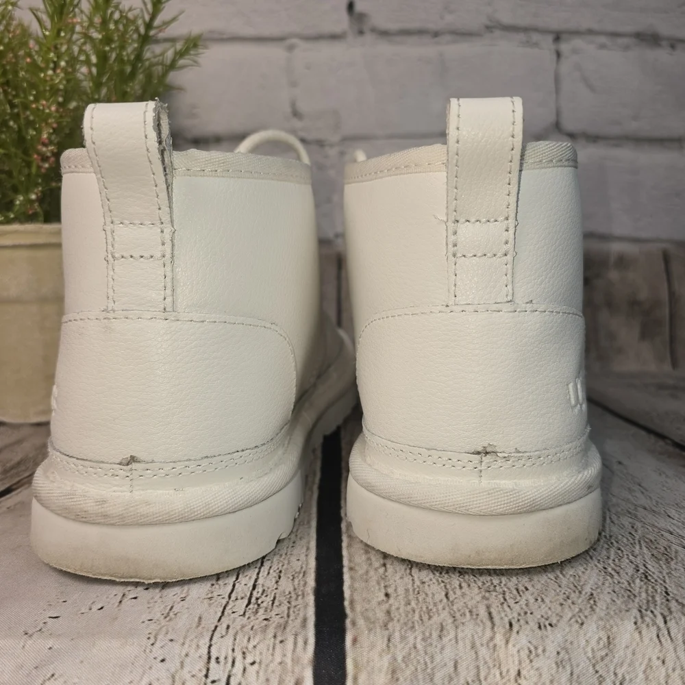 UGG NEUMEL CHOPD CHUKKA ANKLE BOOT WHITE LEATHER MENS SIZE 9 EUC - Picture 10 of 10